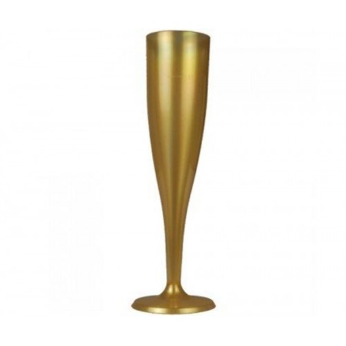 Plastic Champagne Glazen in Goudkleur